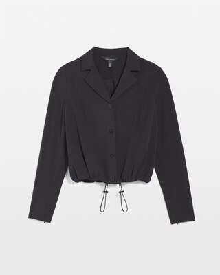 Drawcord Snap Button Jacket | White House Black Market